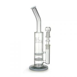 Bent Neck Double Honeycomb Perc Rig White | EDIT Collection